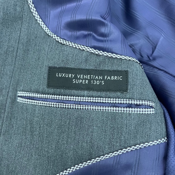 Michael Kors Mens 40R Single Breasted Sport Coat Grey Slim Fit Lined Two-Button - Picture 6 of 14